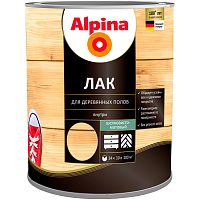 Лак АУ Alpina Лак для деревянных полов шелковисто-матовый, бесцветный 2,5 л / 2,23 кг