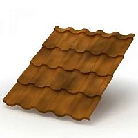 Металлочерепица Трамонтана CLOUDY-0.5 цвет Anticato Терракотовый
