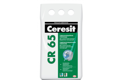 Смесь гидроизоляционная жесткаяCeresit CR65однокомпонентная (5кг)