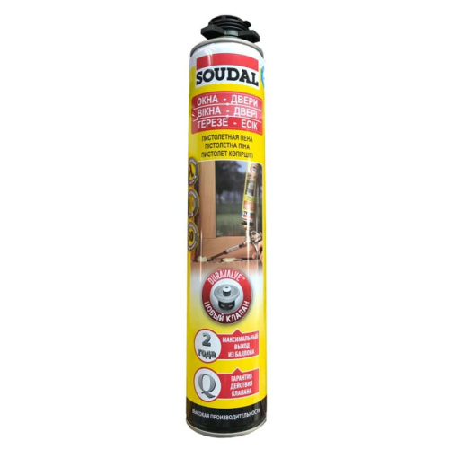 Пена монтажная пистолетная "Soudal" ОКНА ДВЕРИ (750 мл)
