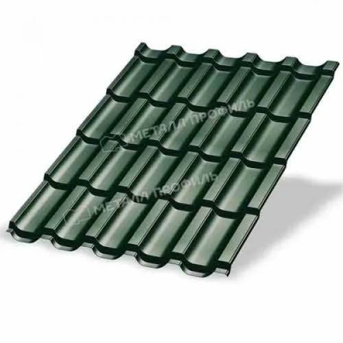 Металлочерепица Трамонтана PURMAN-0.5 цвет RAL 6005