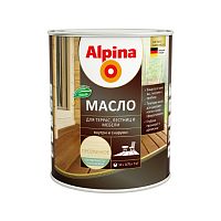 Масло Alpina для террас, лестниц и мебели глянцевое прозрачное 0,75л