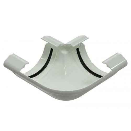 Угол желоба 90 ТН ПВХ МАКСИ, белый