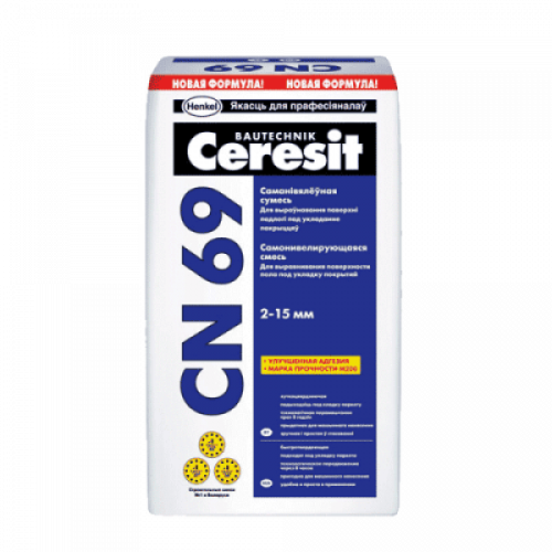 Самонивелир церезит CERESIT CN 69, ЦЕМЕНТНЫЙ 25 КГ Самонивелир церезит CERESIT CN 69, ЦЕМЕНТНЫЙ 25 КГ