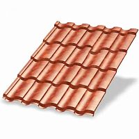 Металлочерепица Монтекристо CLOUDY-0.5 цвет Anticato Терракотовый