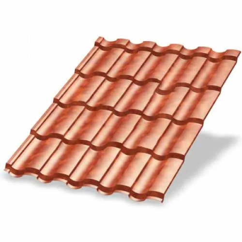 Металлочерепица Монтекристо CLOUDY-0.5 цвет Anticato Терракотовый