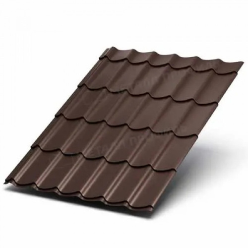 Металлочерепица МП Ламонтерра NormanMP-0.5 цвет RAL 8017