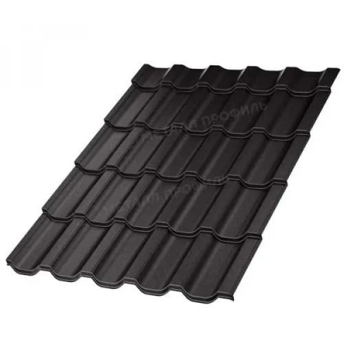 Металлочерепица Трамонтана VALORI-0.5 цвет DarkGrey