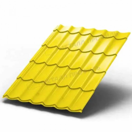 Металлочерепица МП Ламонтерра ПЭ-0.45 цвет RAL 1018 Металлочерепица МП Ламонтерра ПЭ-0.45 цвет RAL 1018