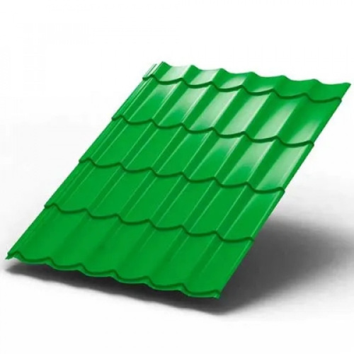 Металлочерепица МП Ламонтерра ПЭ-0.45 цвет RAL 6018 Металлочерепица МП Ламонтерра ПЭ-0.45 цвет RAL 6018