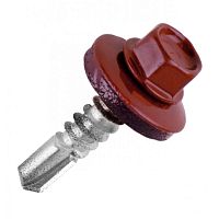 Саморез кровельный 5,5х19 RAL3005 винно- красный (пакет/25шт)