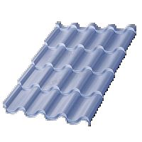 Металлочерепица МП Ламонтерра PURMAN-0.5 цвет Galmei