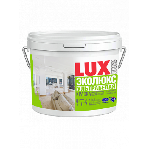 Краска водно-дисперсионная акриловая ЭКО Люкс белая