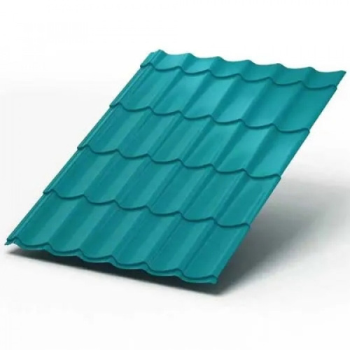 Металлочерепица МП Ламонтерра ПЭ-0.45 цвет RAL 5021