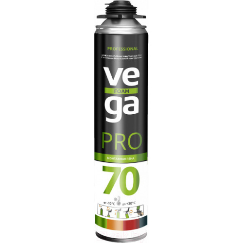 Пена монтажная профессиональная VEGA 70 Pro 900ml