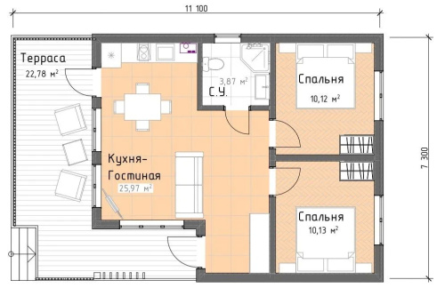 МОНЕ (72м2) фото 3