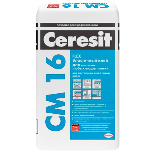 Ceresit CM 16. Эластичный клeй для плитки Ceresit CM 16. Эластичный клeй для плитки