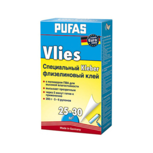 Клей обойный "PUFAS Флизелиновый EURO 3000" (до 30м2), 200г