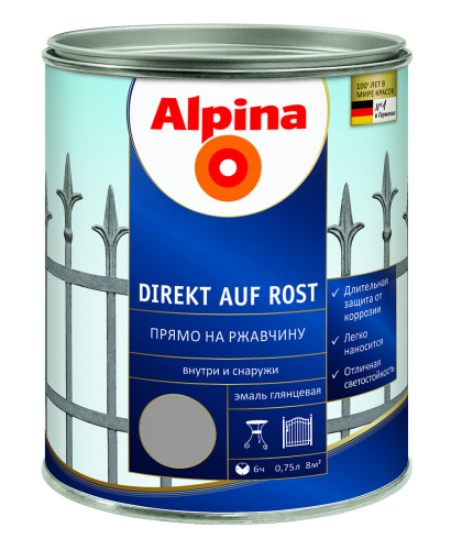 Алкидные эмали Alpina Direkt Auf Rost