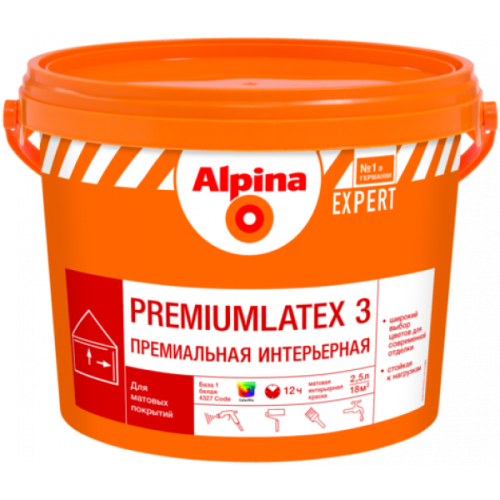 Краска Alpina EXPERT Premiumlatex 3 База 3 прозрачная