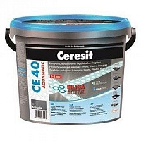 Фуга цементная эластичная Ceresit CE 40 (серая №7) 5 кг, РБ