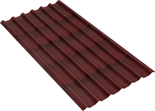 Лист кровельный ONDULINE Tie черепица 3D (красный)