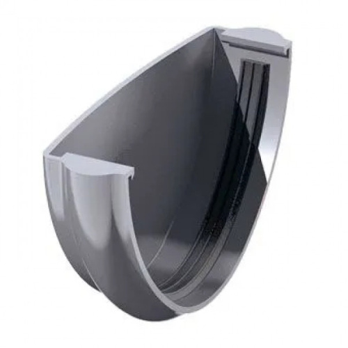 Заглушка желоб ТН ПВХ, серый