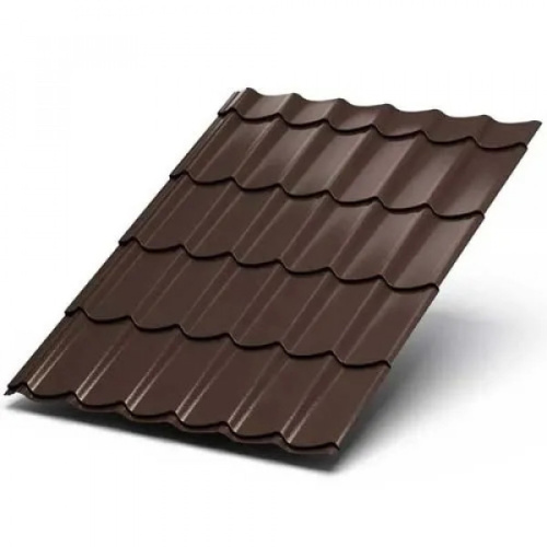 Металлочерепица МП Ламонтерра PURETAN-0.5 цвет RAL 8017