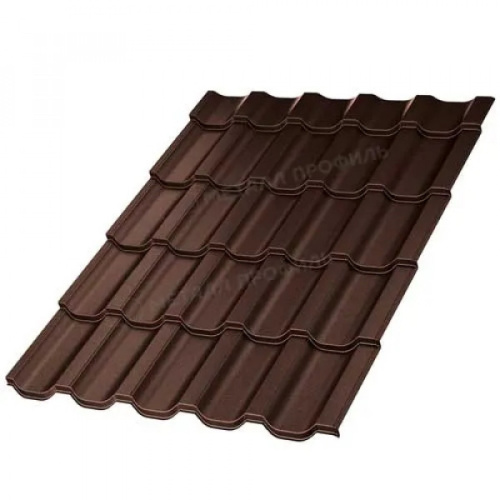 Металлочерепица Трамонтана VALORI-0.5 цвет Brown