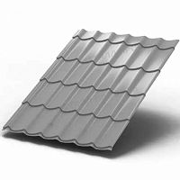 Металлочерепица МП Ламонтерра  NormanMP-0.5, цвет RAL 7004