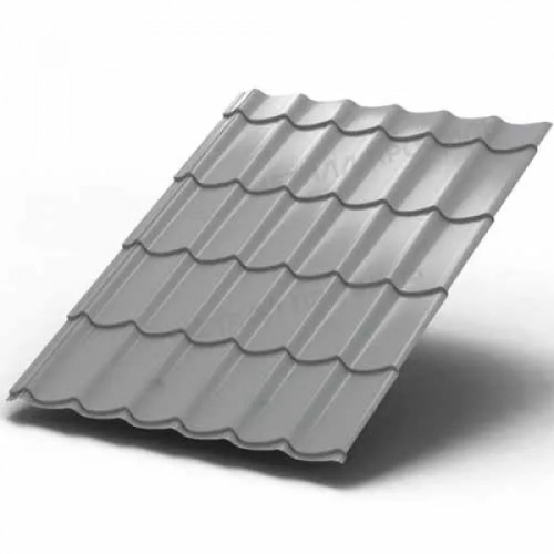 Металлочерепица МП Ламонтерра  NormanMP-0.5, цвет RAL 7004