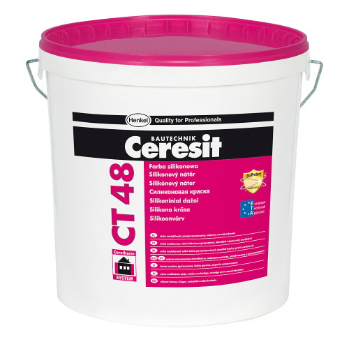 Ceresit CT 48 Краска фасадная силиконовая, 15л