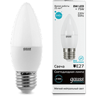 Лампа Gauss LED Elementary Candle 8W E27 4100K