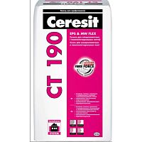 Клей для теплоизоляции и армирования Ceresit CT190 КС1 (25кг)