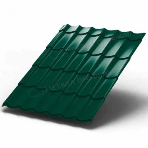 Металлочерепица МП Ламонтерра NormanMP-0.5 цвет RAL 6005 Металлочерепица МП Ламонтерра NormanMP-0.5 цвет RAL 6005