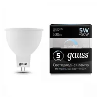 Лампа Gauss LED MR16 GU5.3 5W 4100K