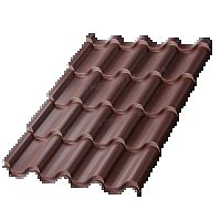 Металлочерепица МП Ламонтерра PURMAN-0.5 цвет RAL 8017