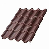 Металлочерепица Монтерроса PURMAN-0.5 цвет RAL 8017