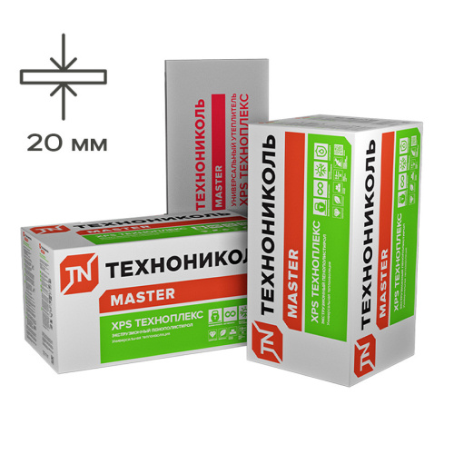 Пенополистирол ТехноНИКОЛЬ Техноплекс 1200х600х20 мм