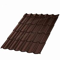 Металлочерепица МП Ламонтерра VALORI-0.5 цвет Коричневый