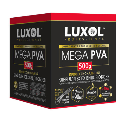 Клей обойный «LUXOL MEGA PVA» (Professional), 500 г