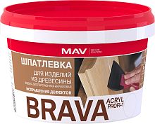 Шпатлевка BRAVA ACRYL PROFI-1 для изделий из древесины белая 0,5л (0,7кг)