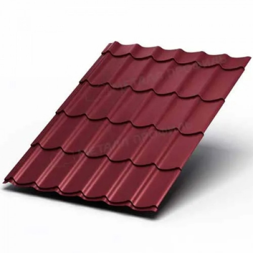 Металлочерепица МП Ламонтерра ПЭ-0.4 цвет RAL 3005