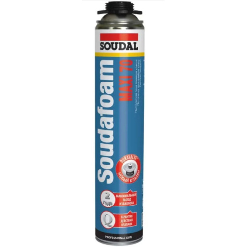 Монтажная пена пистолетная"Soudal" Soudafoam Maxi 70 870мл