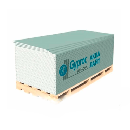 Гипсокартон влагостойкий Gyproc Aqua Lite 2500х1200х9,5 мм