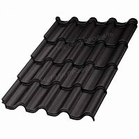 Металлочерепица Монтерроса VALORI-0.5 цвет DarkGrey Темно-серый