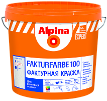 Краска ВД-АК Alpina EXPERT Fakturfarbe 100 база 1 белая 15 кг