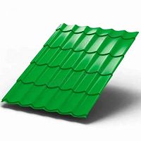 Металлочерепица МП Ламонтерра NormanMP-0.5 цвет RAL 6018