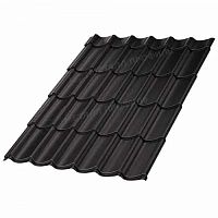 Металлочерепица МП Ламонтерра VALORI-0.5 цвет Темно-серый