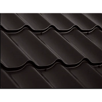 Металлочерепица классик 0,5 Satin Matt RR 32 темно-коричневый